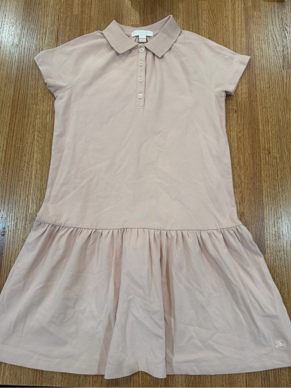 Burberry Pale Pink Polo Dress with Flared Skirt